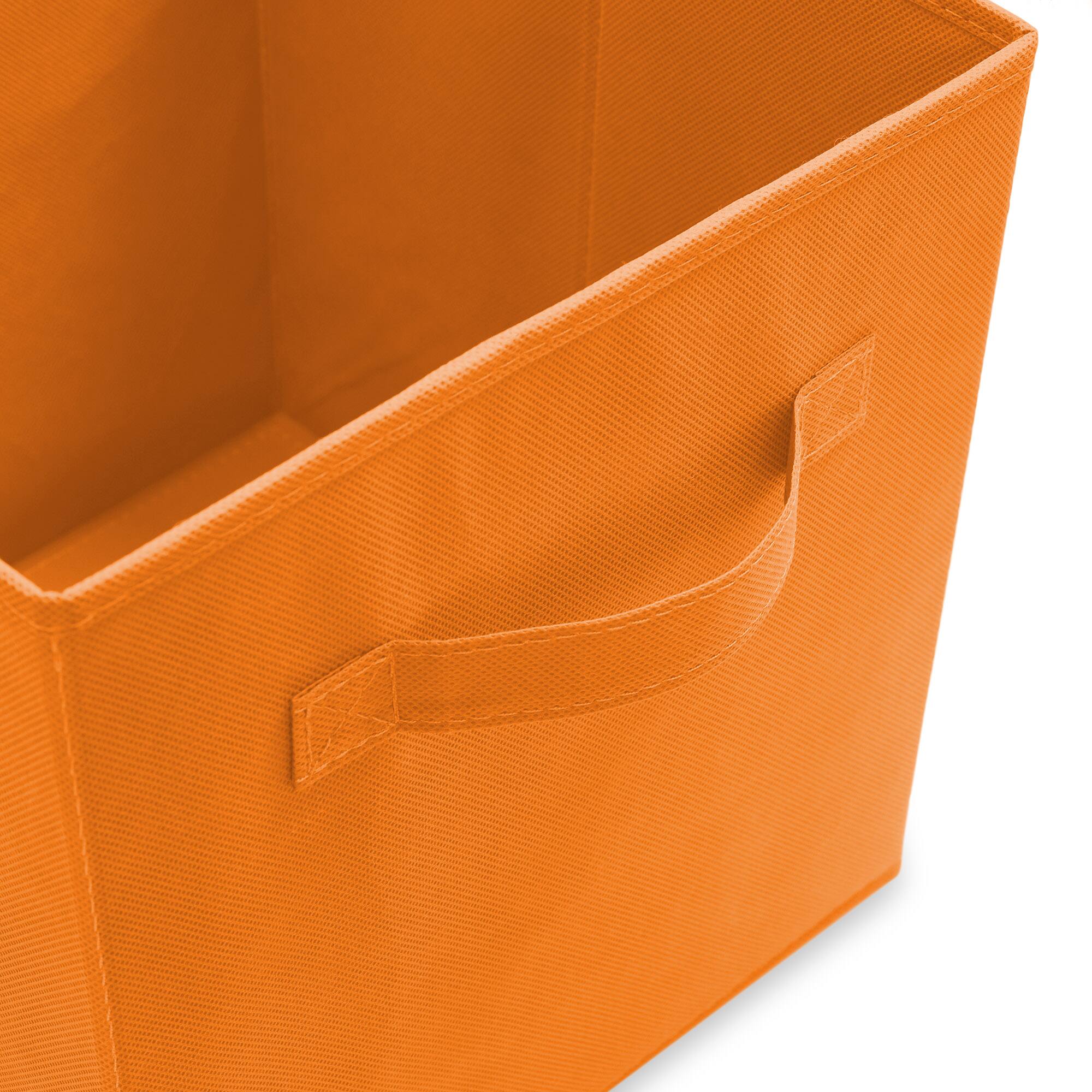 Alt View 2. Casafield - (Set of 6) Collapsible Fabric Cubes - Storage Bins - Orange.