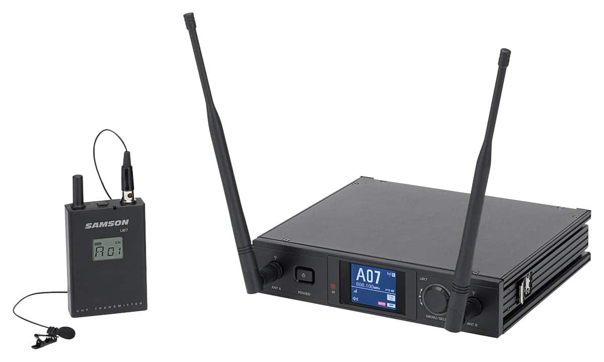 Samson - Synth 7 Presentation UHF Wireless Condenser Microphone System - Black - Larger Front