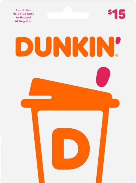 Dunkin Donuts 15 Gift Card Front Zoom