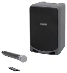 Front. Samson - Expedition Wireless PA System - Black.