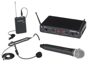 Samson - Concert 288 2-Ch. UHF Wireless Vocal Microphone System - Black - Front_Zoom