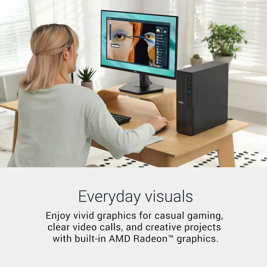 Dell Radeon Dell Slim Desktop AMD Ryzen 100 Series 110 2025 8GB Memory AMD Radeon ...