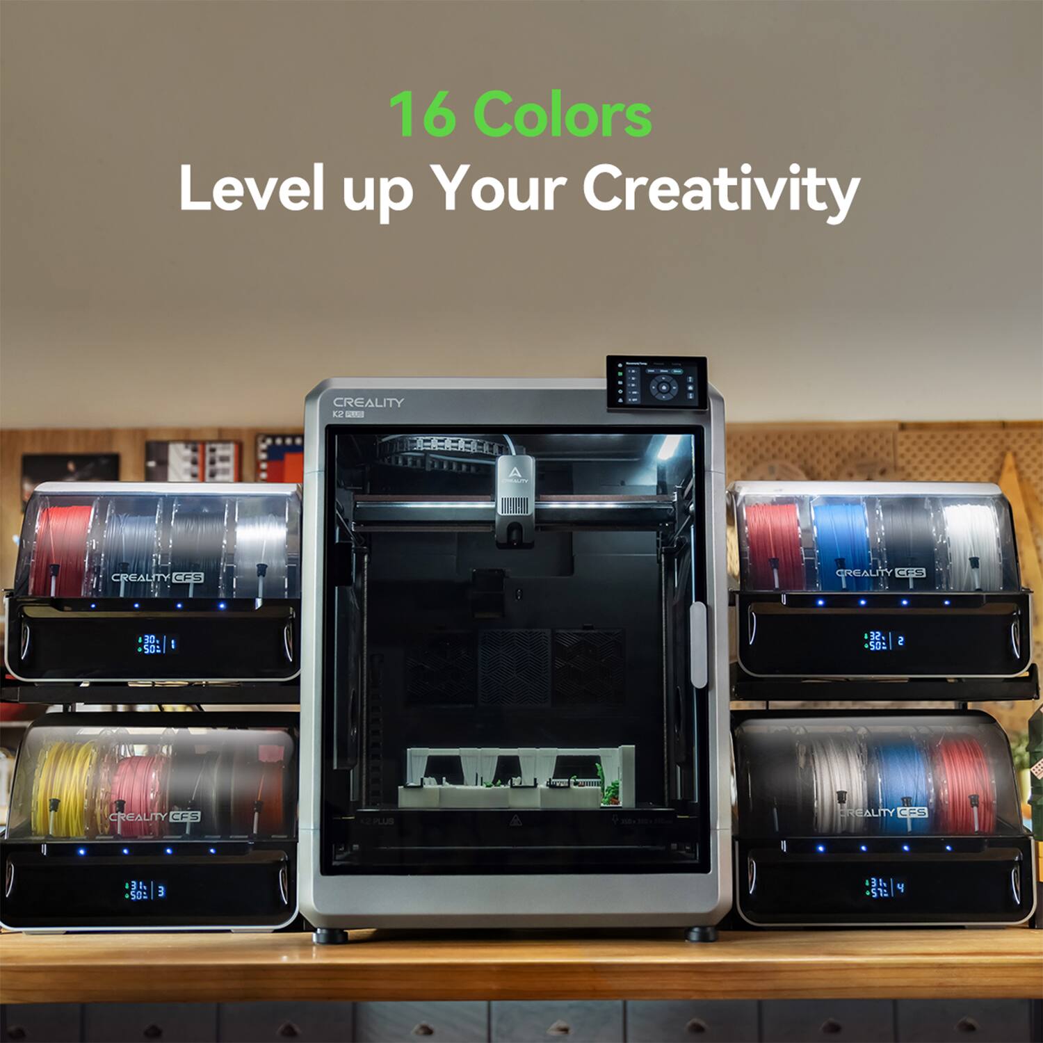 16 Colors Level up Your Creativity CREALITY 12 16 Colors Level up Your Creativity CREALITY CES 5 Sds I 2 a01 e CREALITY CFS PLLS 1L ORCALITY CHS 501 3 ELS 4