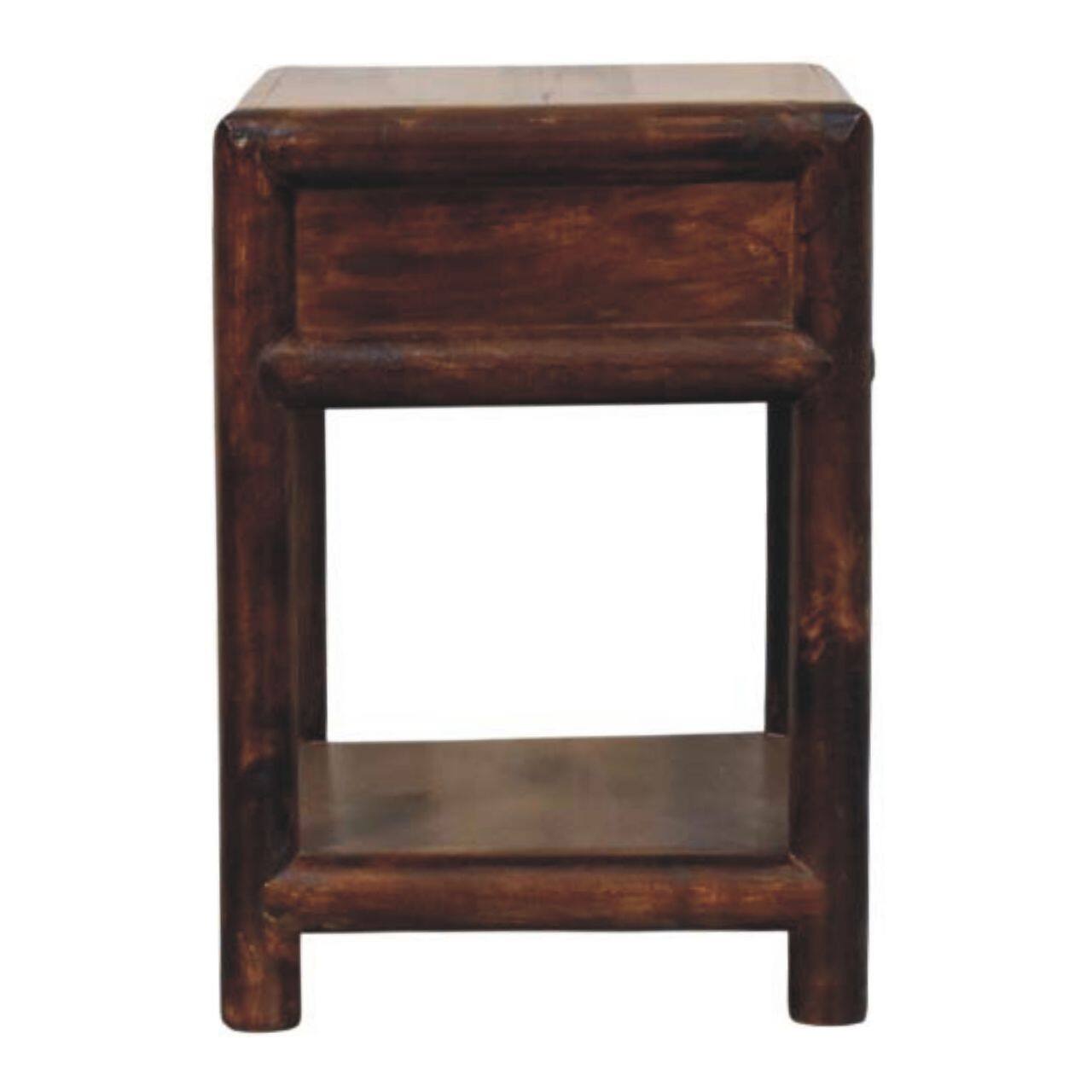 Alt View 5. Artisan Furniture - Artisan Furniture Solid Wood California Walnut Open Bedside, 1 Drawer and Shelf, Brown - Brown.