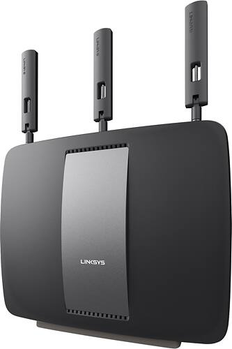 Linksys - AC3200 802.11b/g/n/ac Smart Gigabit Wi-Fi Router - Black-Front_Standard
