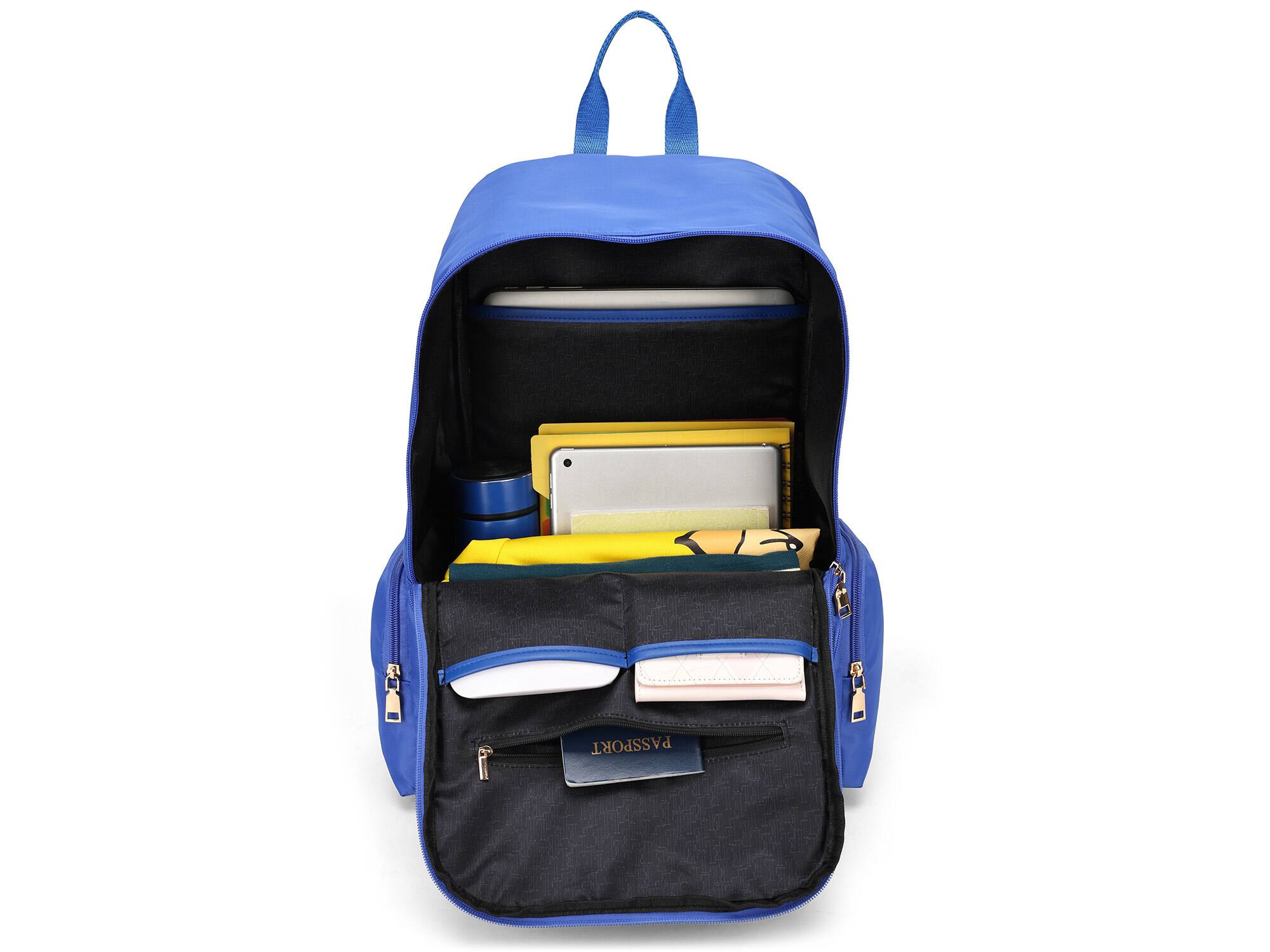 Back. Elle - ELLE Rendezvous 25L Twill Backpack - Blue - Blue.