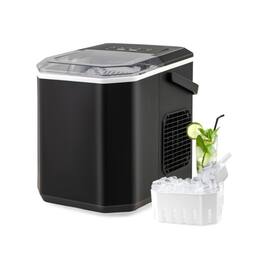 LUCKY ONE - Countertop Ice Maker 26.5 lbs/24h Self-Cleaning with 2 Ice Sizes - Black