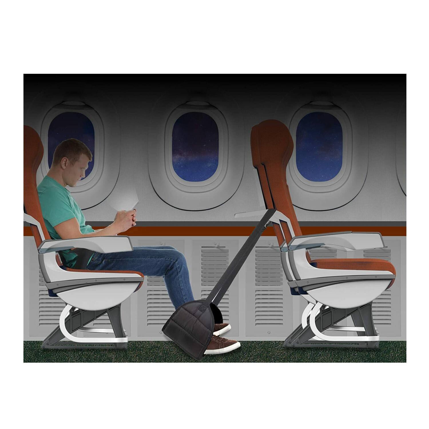 Angle. Mind Reader - Mind Reader Rest, Ergonomic, Pressure Relief Portable Foot Hammock (200-Pack).