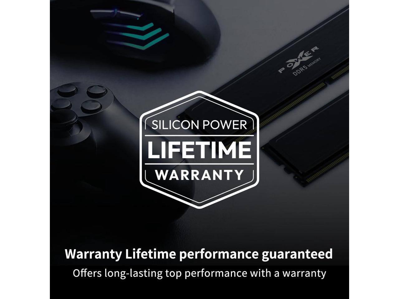 **SILICON POWER LIFETIME WARRANTY**

Warranty Lifetime performance guaranteed

Offers long-lasting top performance with a warranty
