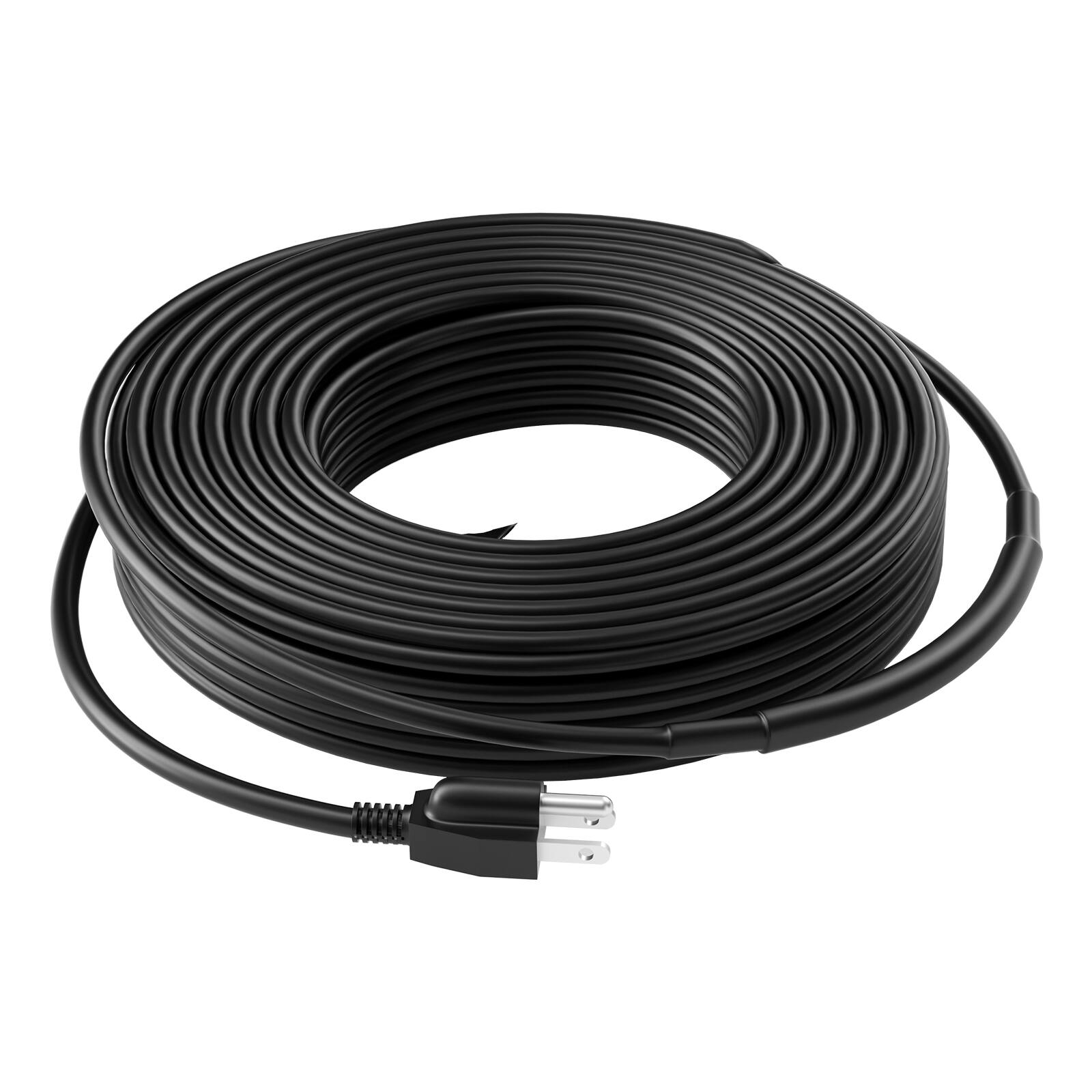 Alt View 4. VEVOR - Self-Regulating Pipe Heating Cable, 80FT 5W/FT Heat Tape for Pipes, Roof Snow Melting De-icing, Gutter and Pipe Freeze - Black;Orange.