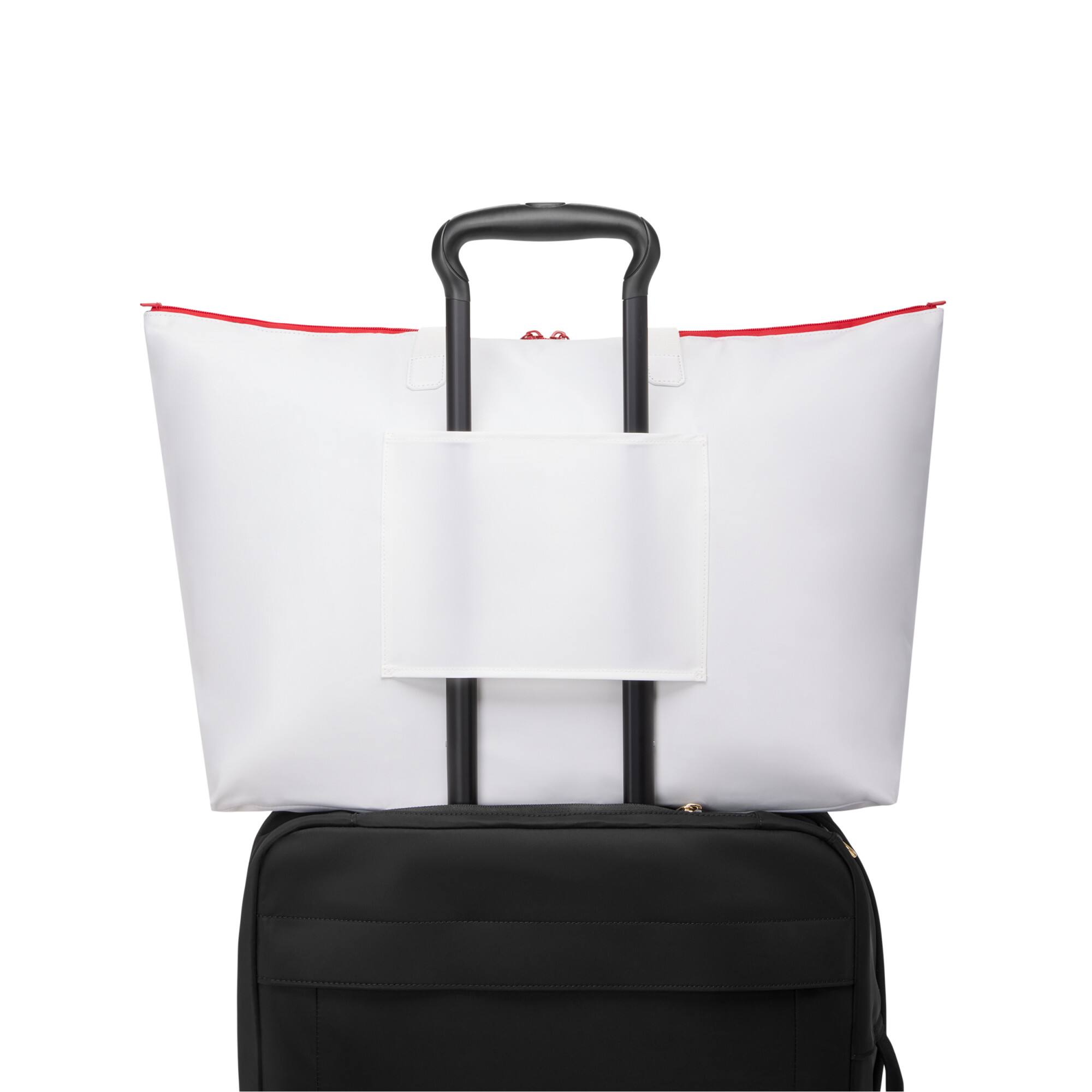 Alt View 1. TUMI - Voyageur Just In Case Tote Bag - Thank you White/Red.