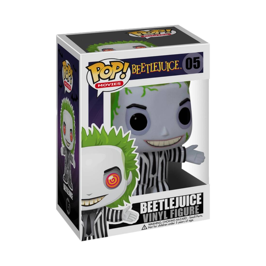 POP! MOVIES  
BEETLEJUICE 05  

BEETLEJUICE VINYL FIGURE  

WARNING: CHOKING HAZARD - Small Parts. Not for children under 5 years of age.