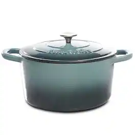 Gibson - Artisan 7 Quart Round Cast Iron Dutch Oven in Slate Grey - Slate Gray