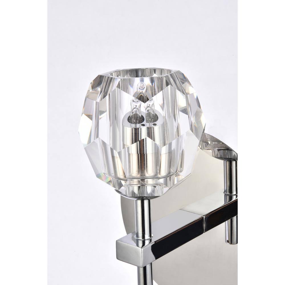 Angle. Elegant Lighting - Eren 1 light Chrome wall sconce - Chrome.