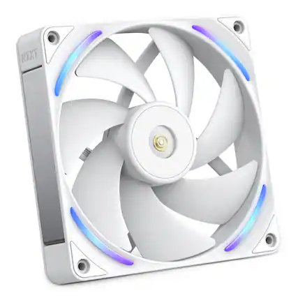 Front. NZXT - NZXT - F140X Performance Fan - 140mm PWM RGB Computer Case Fan with LCP Frame & Blades - White.