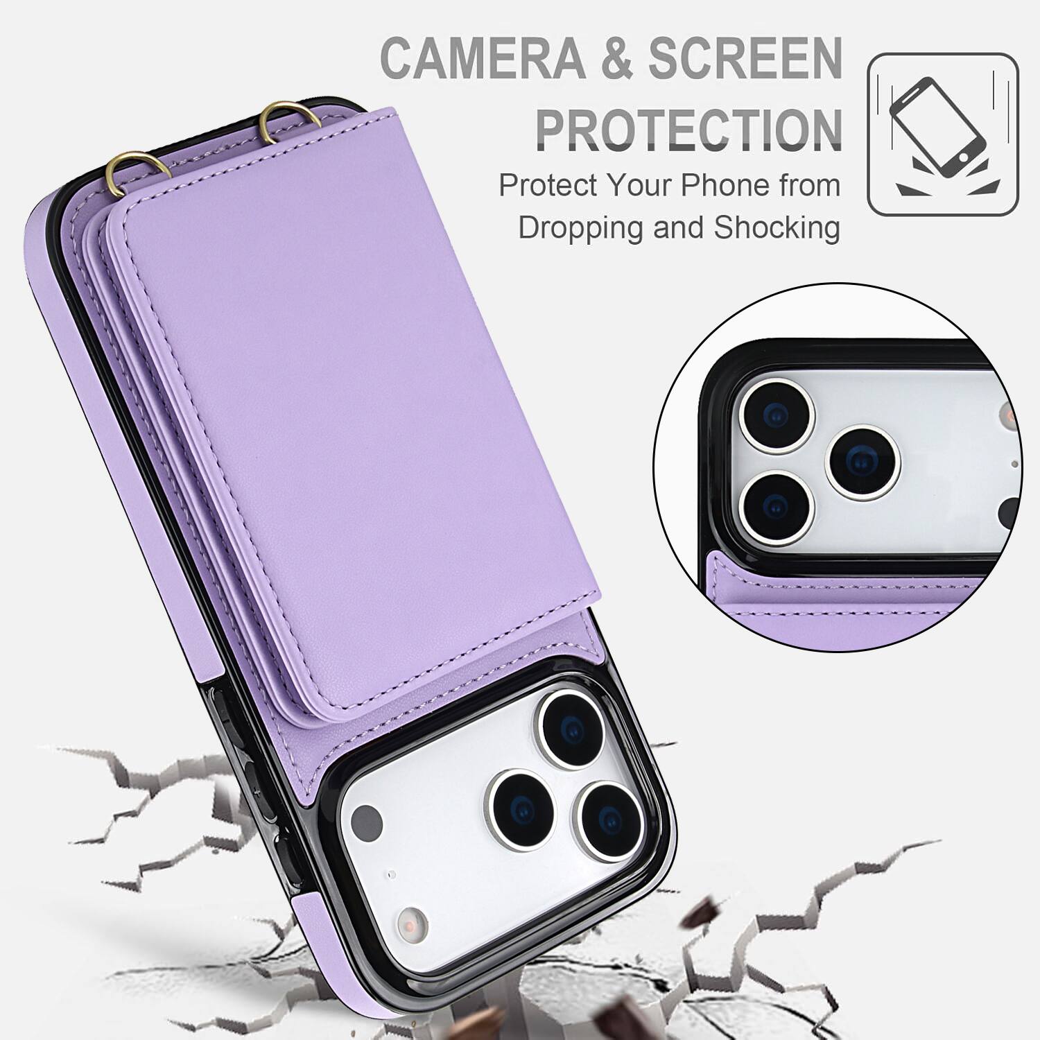 CAMERA & SCREEN PROTECTION  
Protect Your Phone from Dropping and Shocking