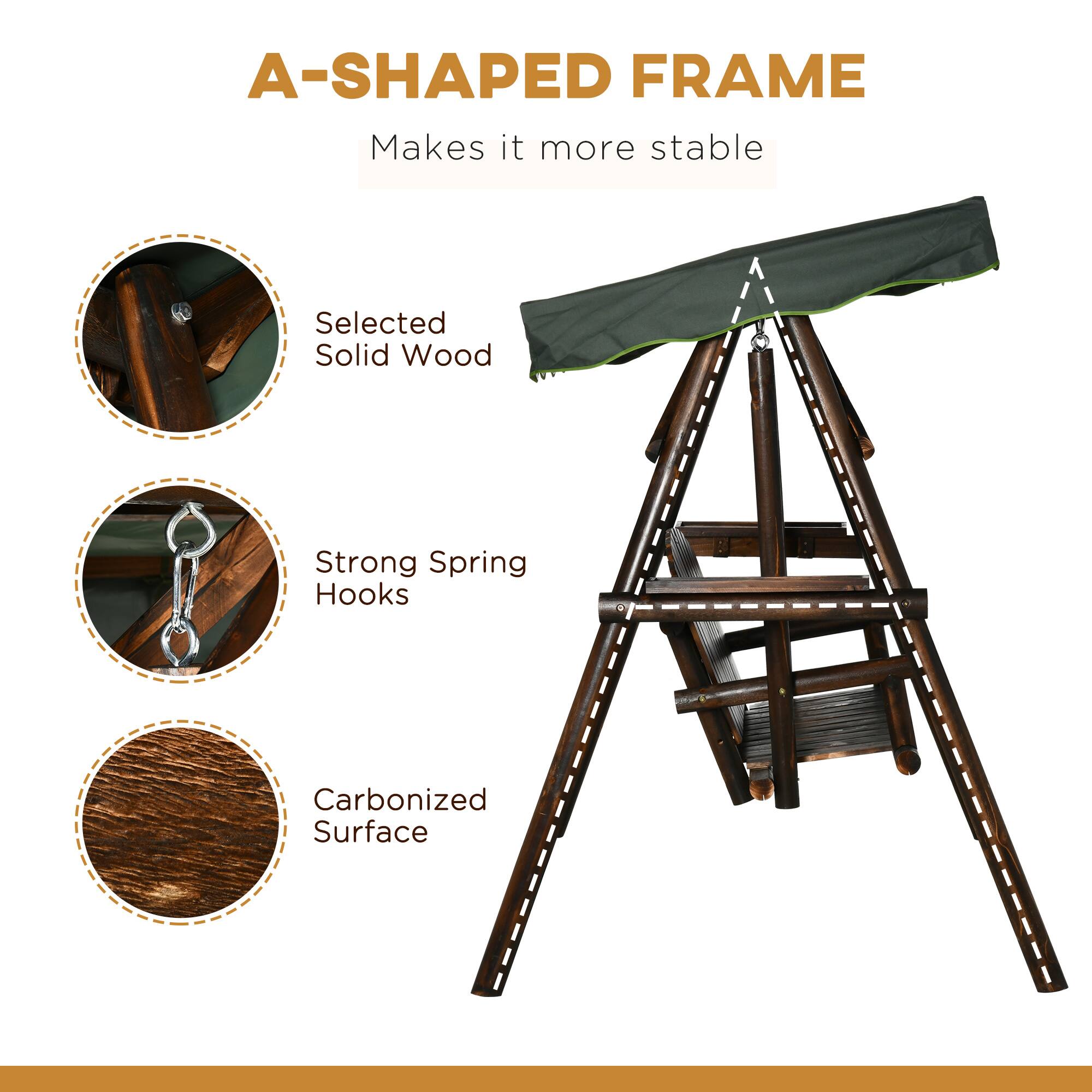 A-SHAPED FRAME
Makes it more stable
Selected Solid Wood
Strong Spring Hooks
Carbonized Surface