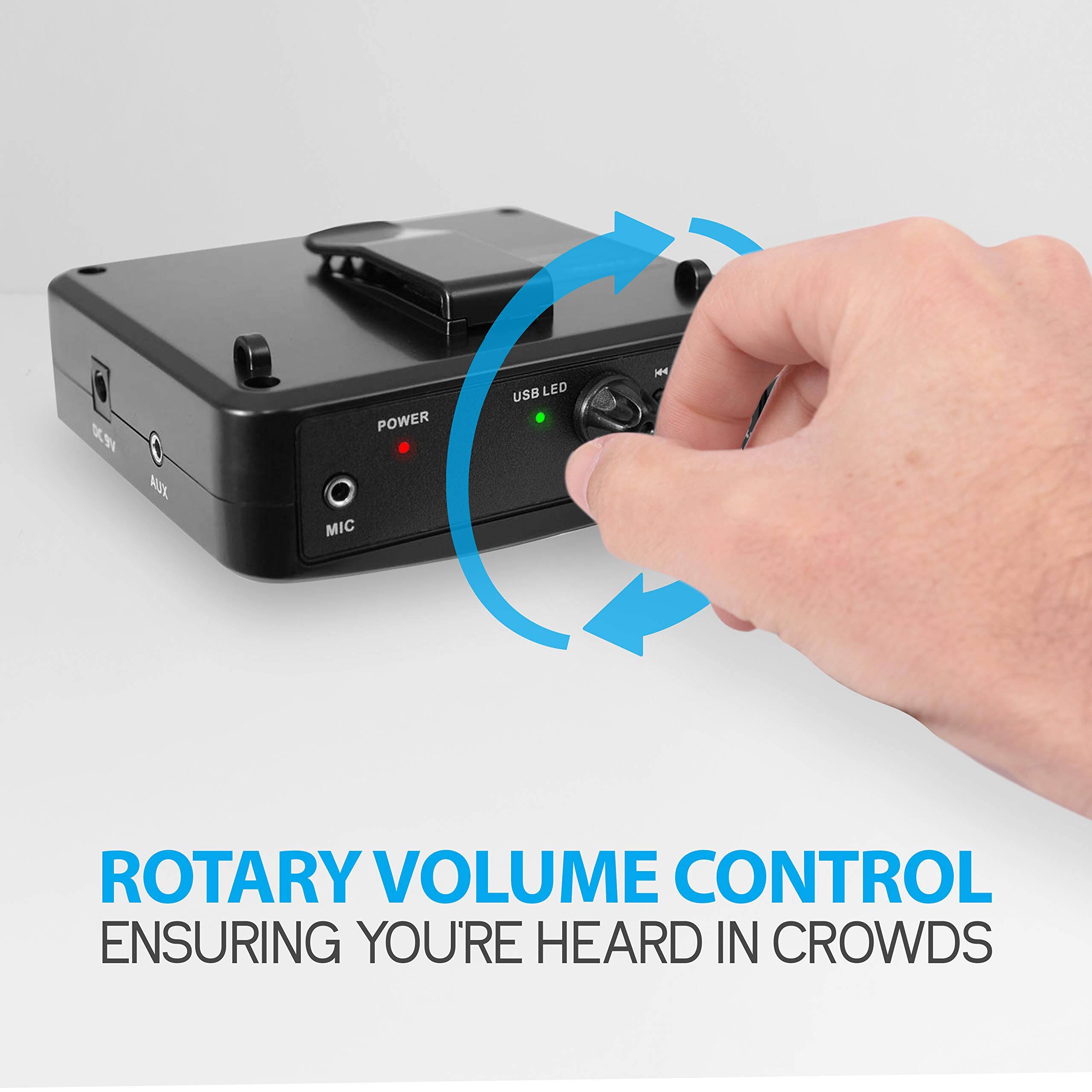 ROTARY VOLUME CONTROL  
ENSURING YOU'RE HEARD IN CROWDS