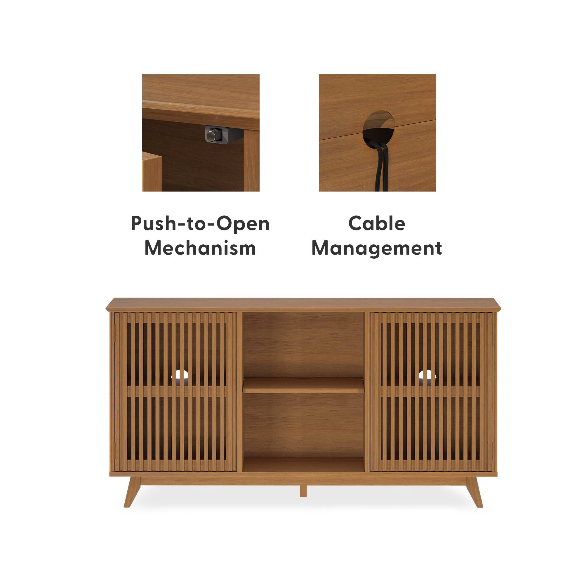 Push-to-Open Mechanism  
Cable Management