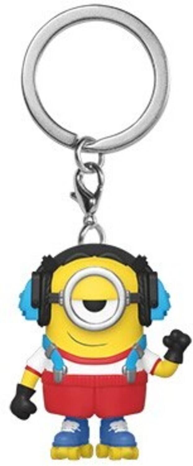 Front. Funko - Funko POP! Keychain: Minions 2 - Roller Skating Stuart   - COLLECTIBLES - Multicolor.