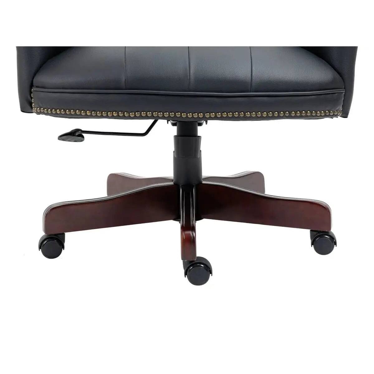Alt View 1. Platinum-Level - Black PU Leather Executive Chair for Discerning - Black.
