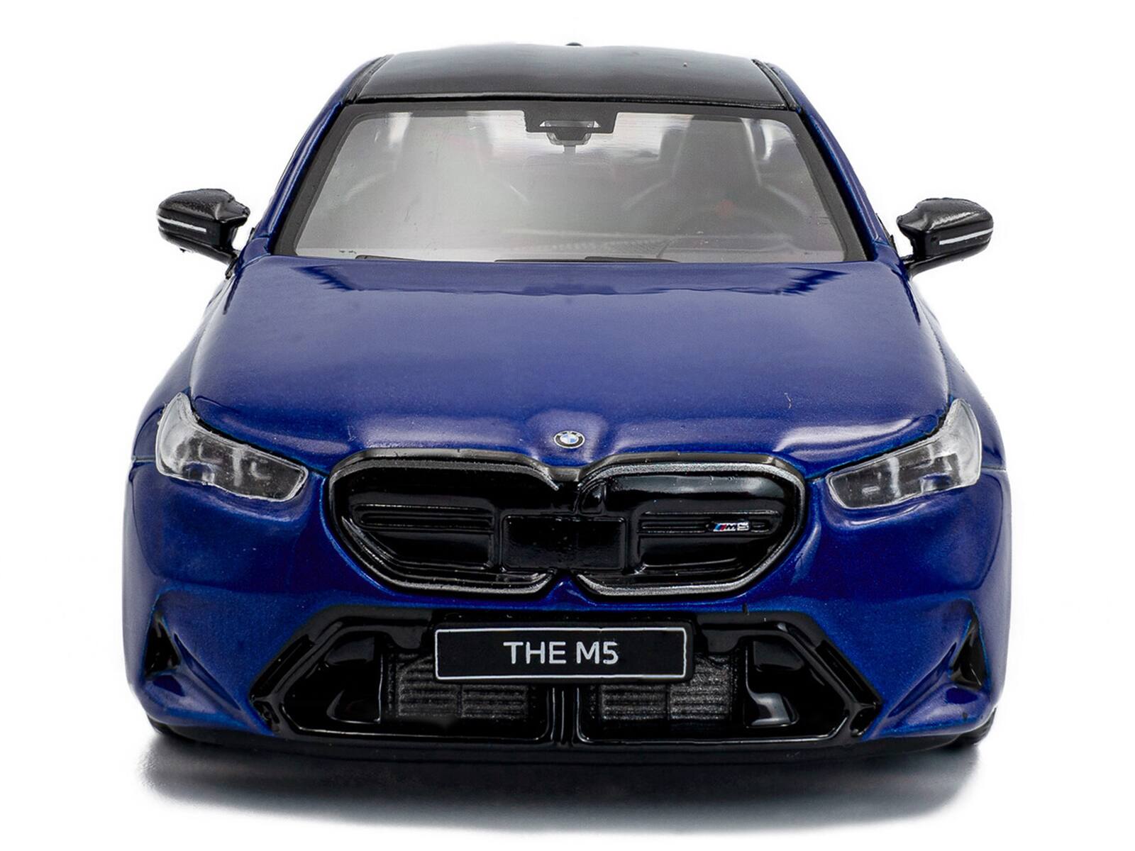 Alt View 4. Solido - 2024 BMW M5 Sedan Marina Bay Blue Metallic with Black Top 1/43 Diecast Model Car by Solido.