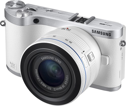  Samsung - NX300 Compact System Camera with 20-50mm Lens - White