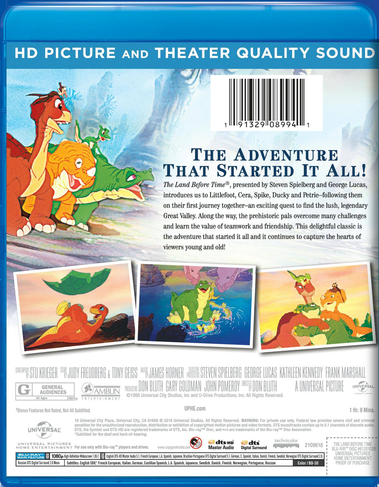 Angle. The Land Before Time (Blu-ray New Box Art) [Blu-ray].
