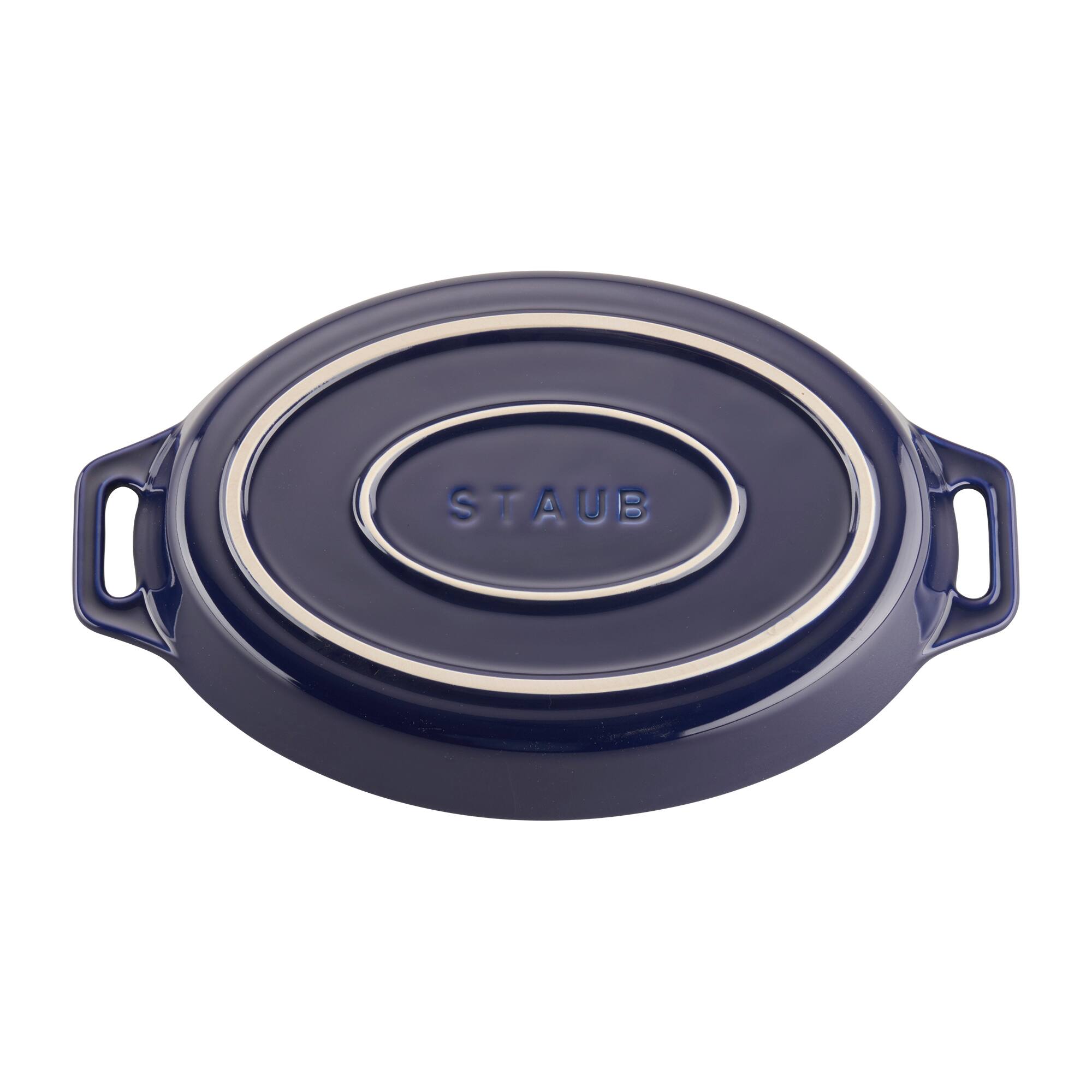 Alt View 2. Staub - Staub Ceramic 2-pc Oval Baking Dish Set - Dark Blue - Dark Blue.