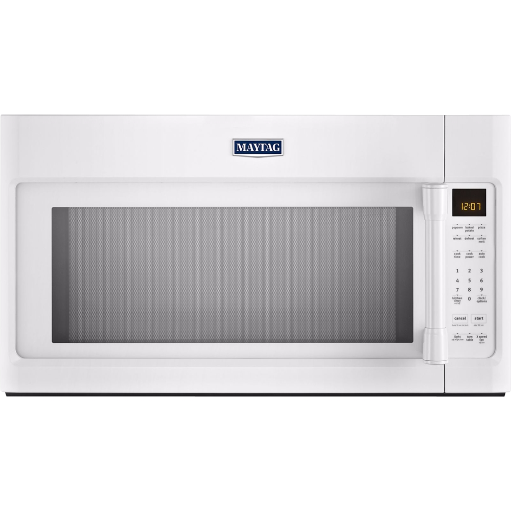 Front. Maytag - 2.0 Cu. Ft. Over-the-Range Microwave with Sensor Cooking - White.