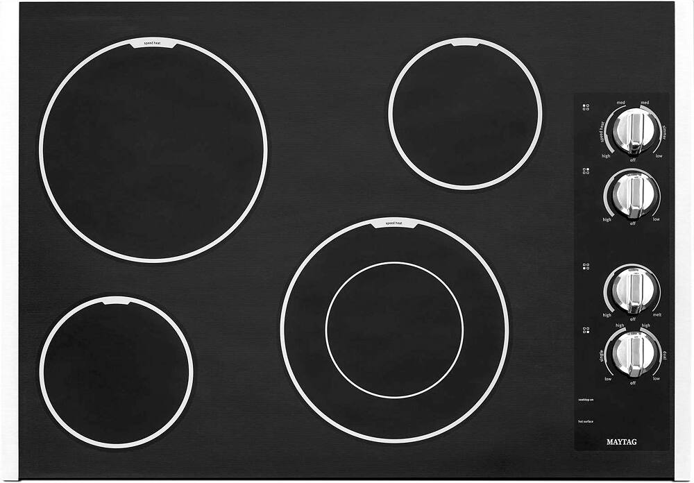 Front. Maytag - 30" Electric Cooktop.