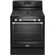 Maytag - 5.8 Cu. Ft. Self-Cleaning Freestanding Gas Range - Black - Larger Front