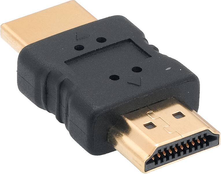 Angle. Cable Leader - HDMI Male to Male Extension Adapter – HDMI Coupler - Black.