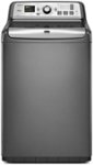 Front. Maytag - Bravos XL 4.8 Cu. Ft. 16-Cycle High-Efficiency Top-Loading Washer with Steam - Gray.
