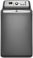 Maytag - Bravos XL 4.8 Cu. Ft. 16-Cycle High-Efficiency Top-Loading Washer with Steam - Gray - Front_Zoom