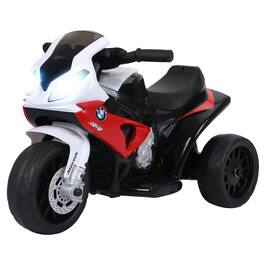 BreeBe - 6V BMW Licensed Kids Motorcycle, 3-Wheel Electric Ride On w/ Headlight, Music, Gift for Boys & Girls - Red