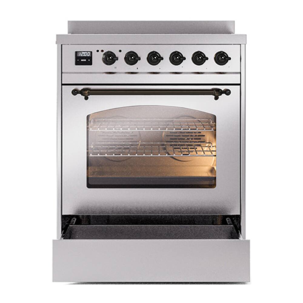 Alt View 6. ILVE - ILVE Nostalgie II 40 inch Induction Range with 6 Induction Elements (Graphite Matte) - Graphite Matte.