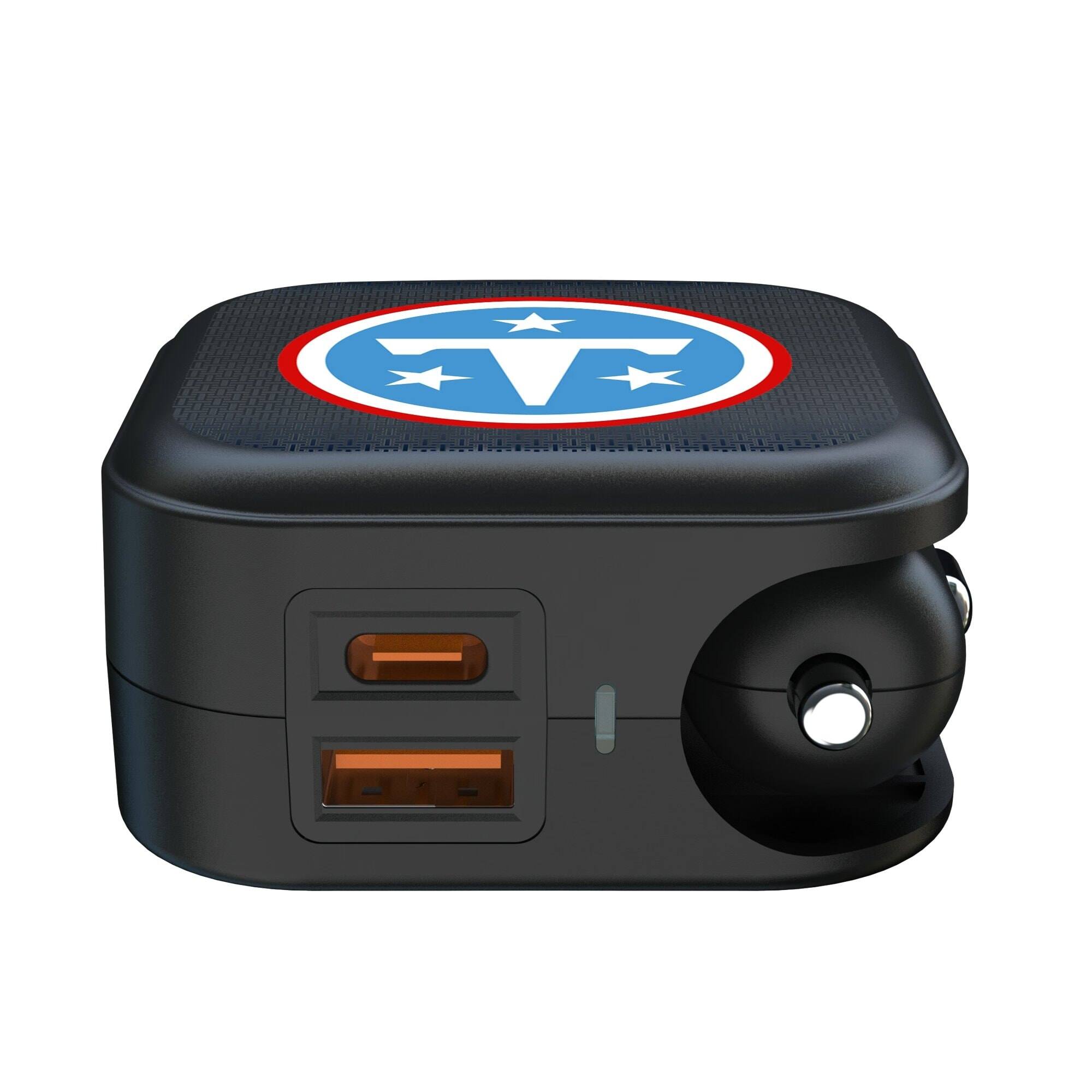 Alt View 1. Keyscaper - Tennessee Titans 2-in-1 USB A/C Charger - Black.