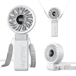 Jisulife - Handheld Fan Life7 - 3600mAh Mini Desk Fan 13H Max Cooling Time, 3 IN 1 Portable Fan for Travel, Concerts, Sports Events - Gray