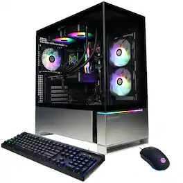 CyberPowerPC - Gaming Desktop - AMD Ryzen 7 8700F 2024 - NVIDIA GeForce RTX 5070 12GB - 32GB DDR5 Memory - 2TB SSD Storage - Black