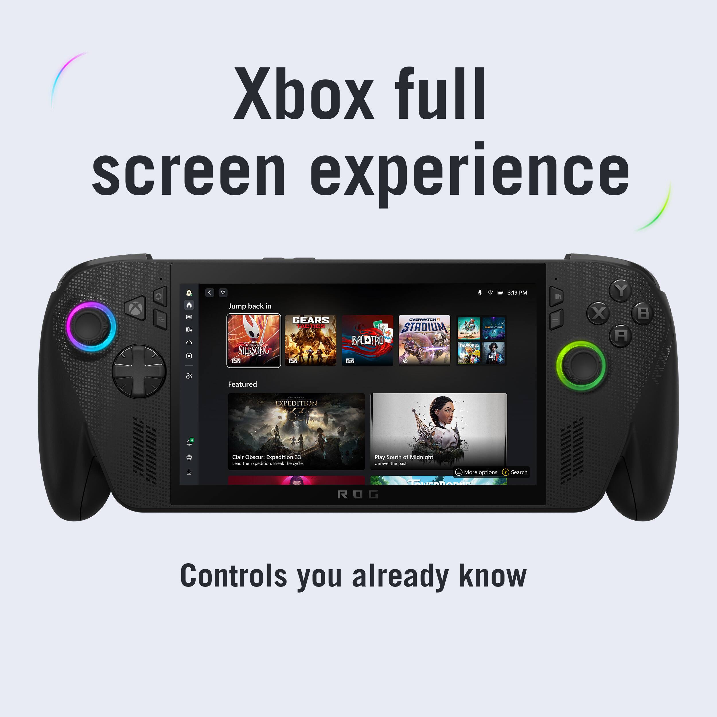 Xbox full screen experience

Controls you already know