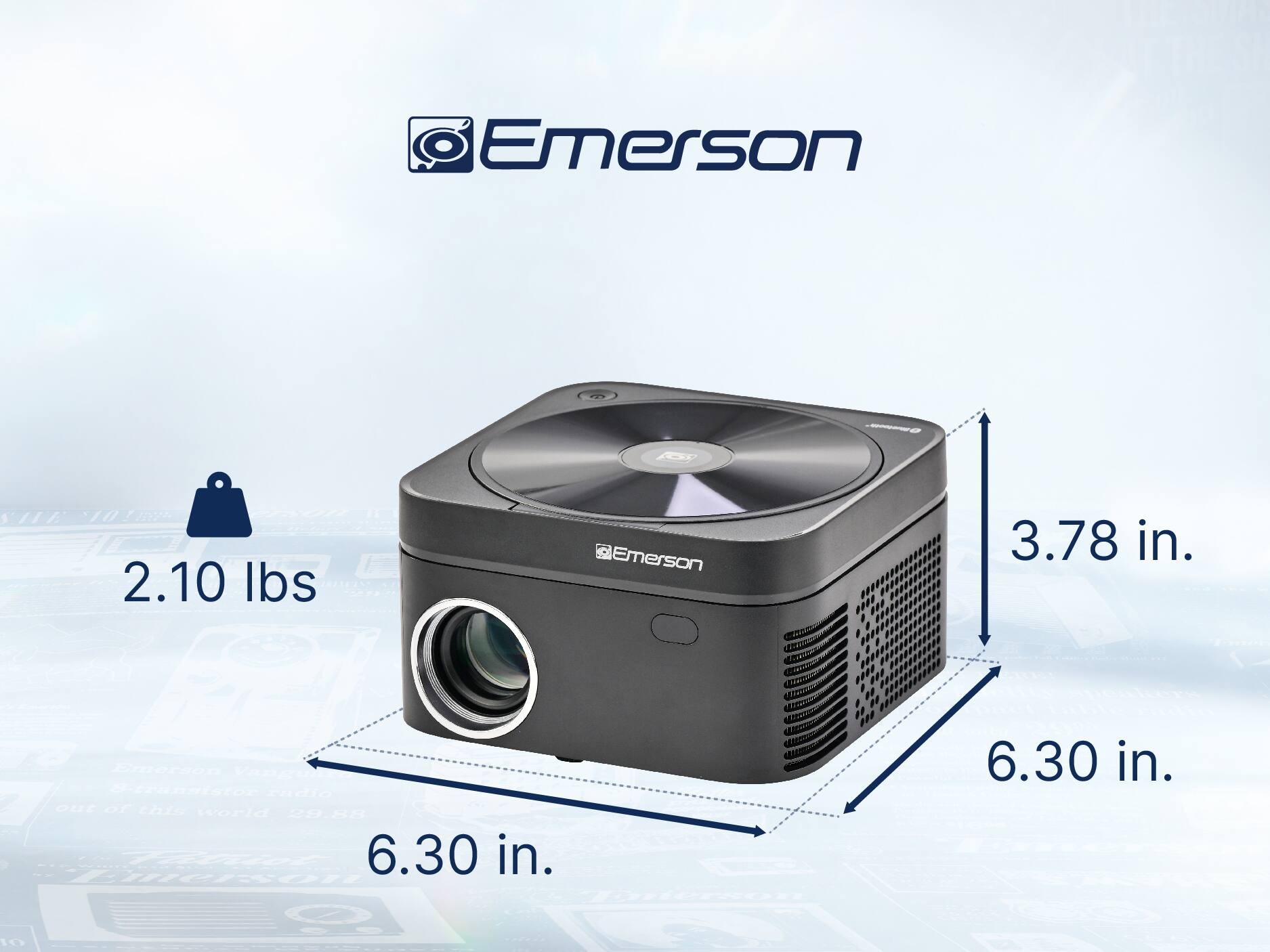Emerson 2.10 lbs, Emerson 3.78 in., Emerson 6.30 in., Emerson 6.30 in.