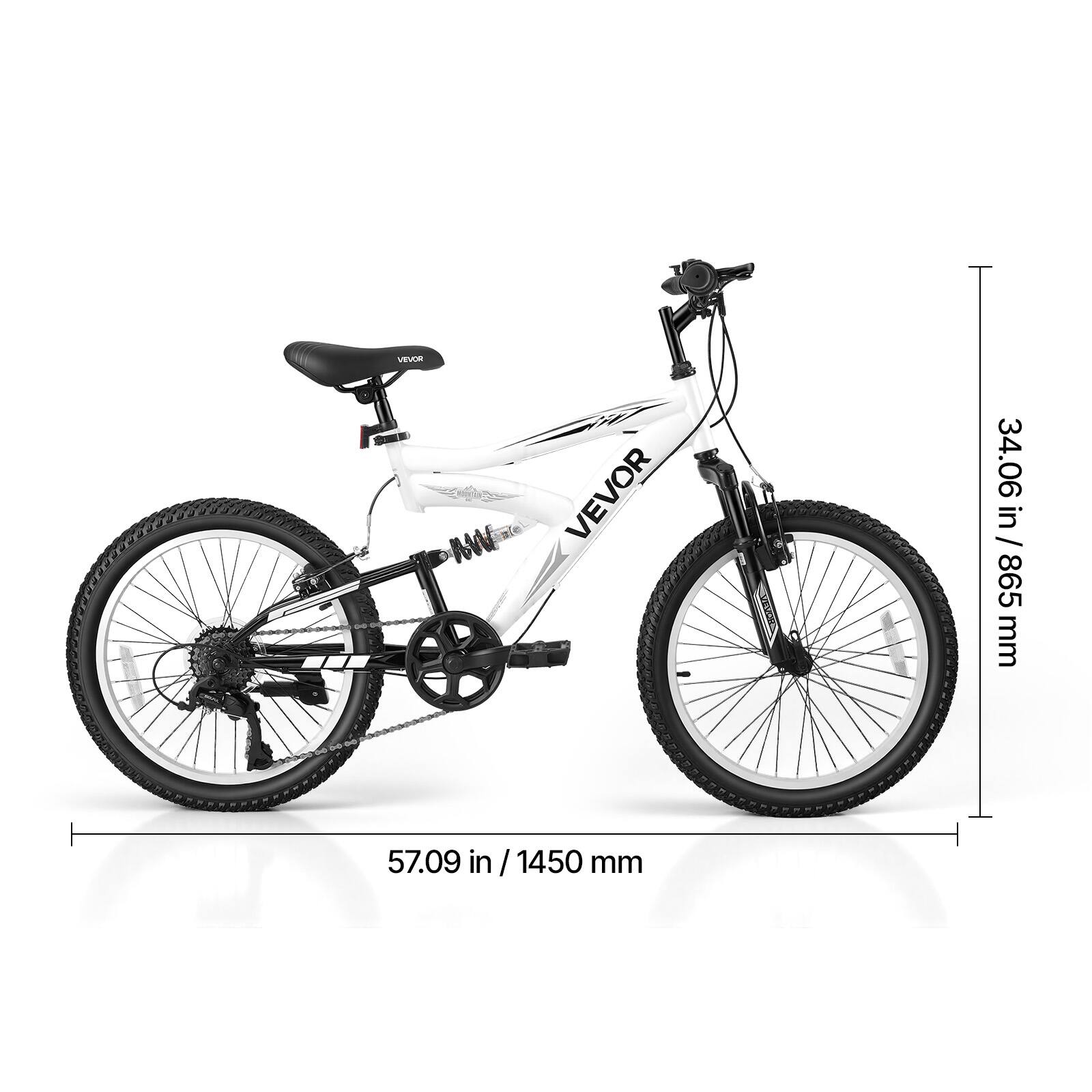 VEVOR

57.09 in / 1450 mm

34.06 in / 865 mm