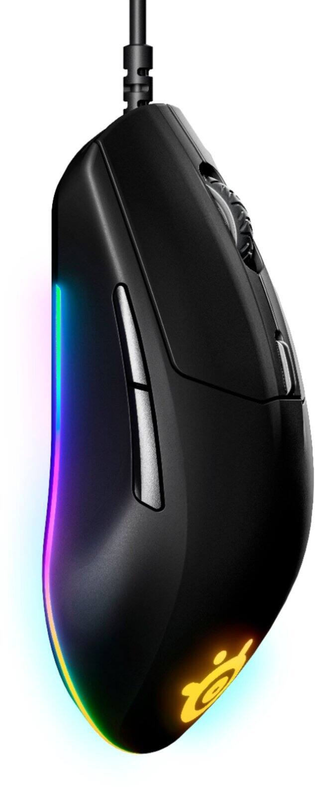 Alt View 15. SteelSeries - Rival 3 Lightweight Wired Optical Gaming Mouse with Brilliant Prism RGB Lighting - Black.