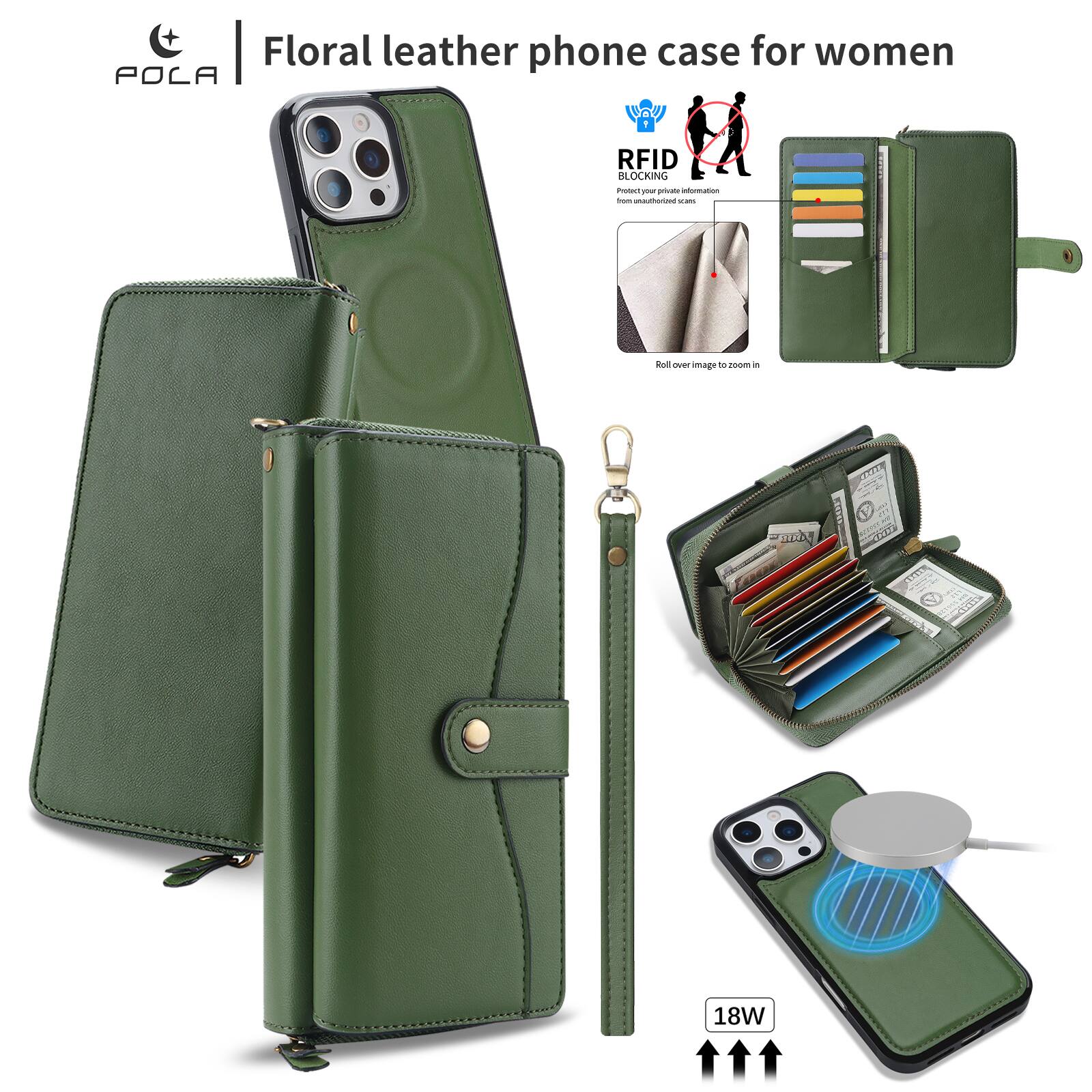 Floral leather phone case for women  
POLA  
RFID BLOCKING  
Protect your private information  
Iron unauthorized cm  
Roll over image to zoom in  
EXID,  
100  
KEEP  
18W