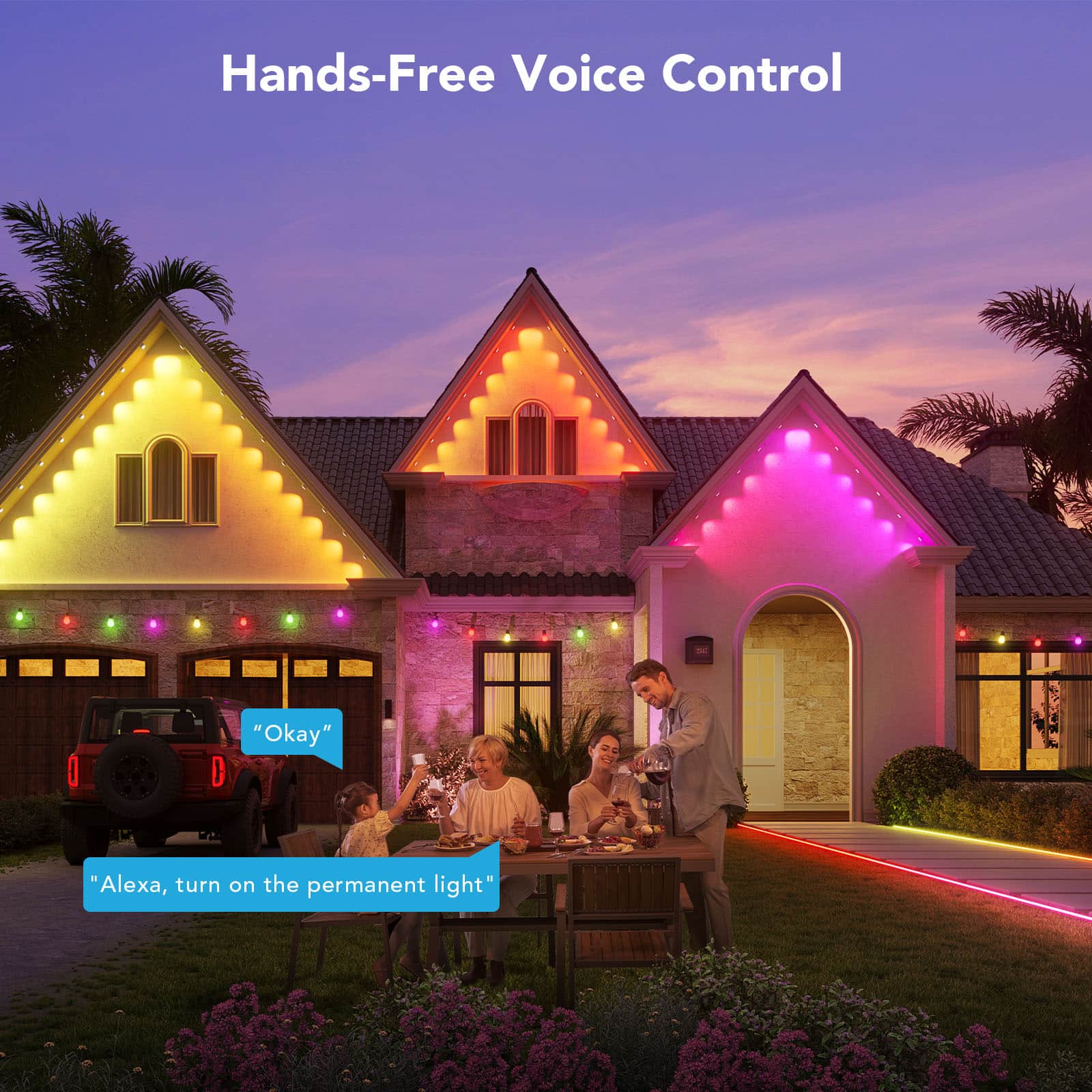 Hands-Free Voice Control - I "Okay" D "Alexa, turn on the permanent light"