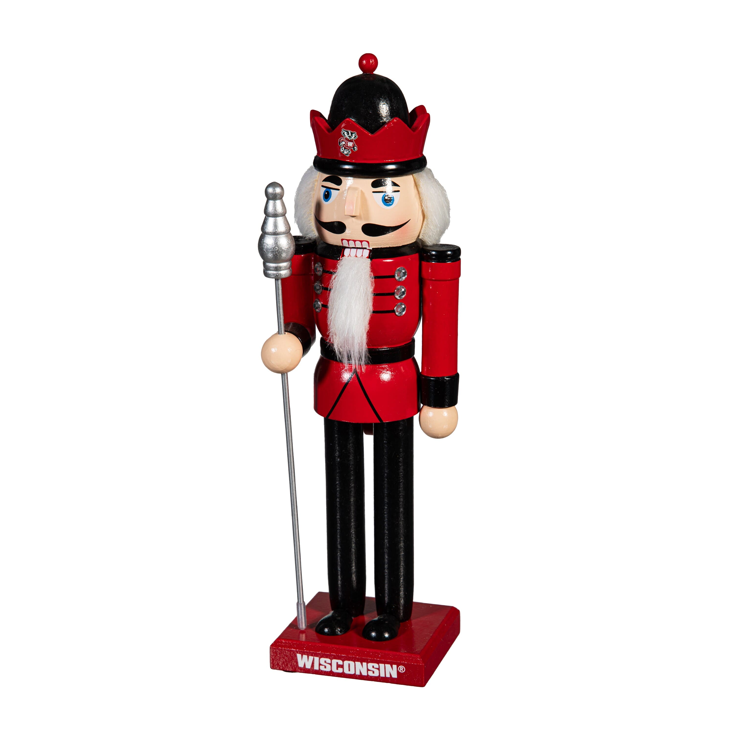 Evergreen Enterprises - Wisconsin Badgers 12" Wooden Nutcracker Statue - Multicolor
