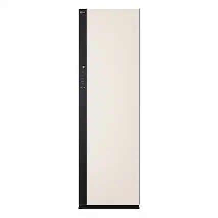 Front. LG - Styler Smart Steam Closet with Dual TrueSteam and and Dynamic MovingHanger - Beige.