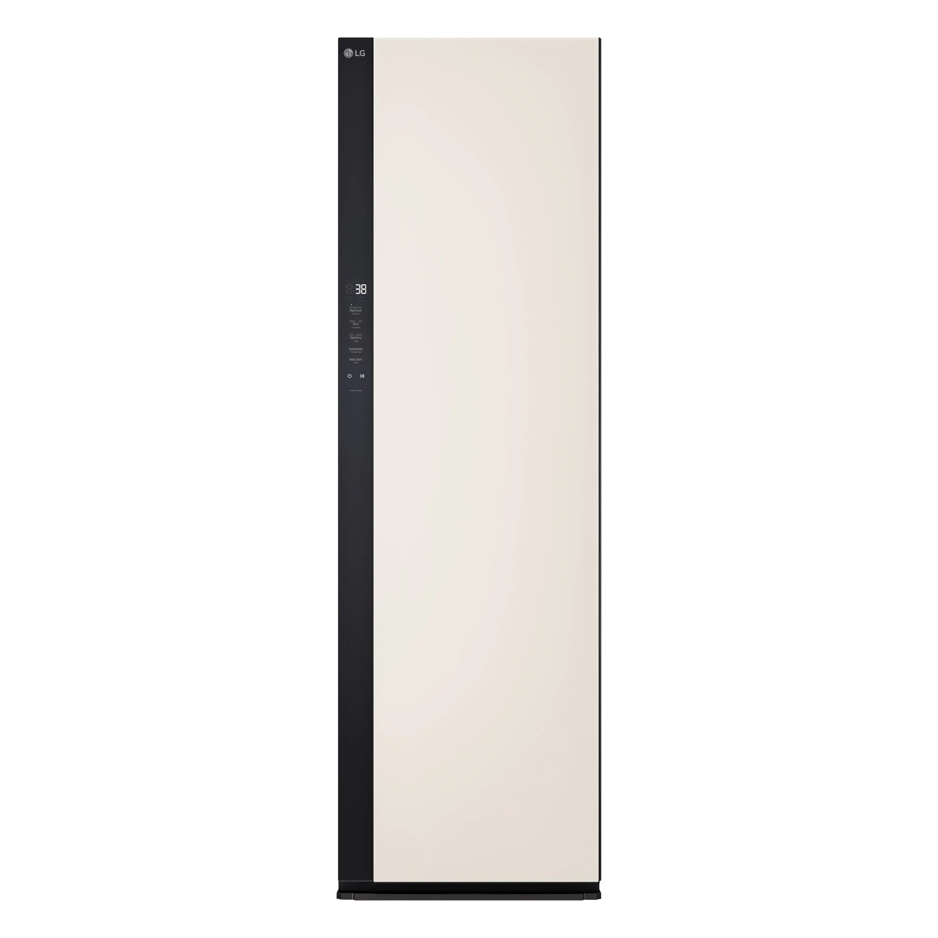 Front. LG - Styler Smart Steam Closet with Dual TrueSteam and and Dynamic MovingHanger - Beige.