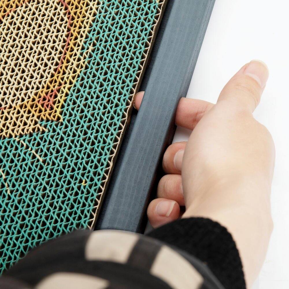 Alt View 9. Resenkos - Resenkos Cat Scratching Post Set With Adorable Patterns, 15 Pieces, Pet Scratch Mat, Feline Scratch Board, Gray - Gray.